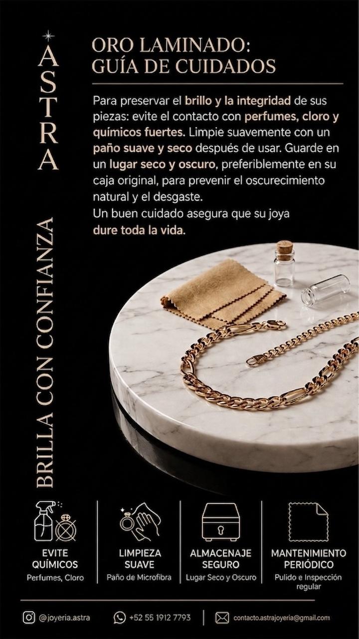 Cadena de oro laminado italiano Astra
